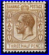 BAHAMAS 1934 KING GEORGE V 1-1/2d  SC#73//SG#117 MH  (D0134) - 1859-1963 Crown Colony