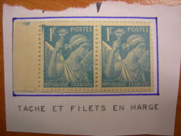 N° 650 Iris 1fr Neuf ** Variété Tache Timbre De Gauche - Neufs