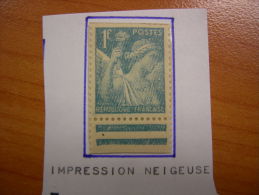N° 650 Iris 1fr Neuf ** Variété Impression Neige - Unused Stamps