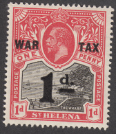 St Helena 1919  1d  War Tax  SG88  MH - Isla Sta Helena