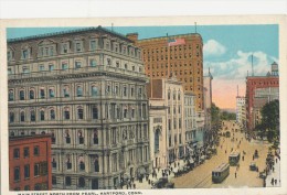 Hartford, Main Street North From Pearl, Trams - Hartford