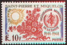 SAINT PIERRE ET MIQUELON  - WHO - SANTE - FLOWERS  -  **MNH- 1968 - OMS