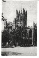 Postcard BATH The Abbey & Orange Grove 1950 Somerset Repro - Bath