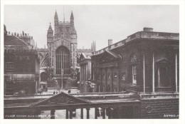 Postcard BATH The Abbey & Pump Room Somerset Repro - Bath