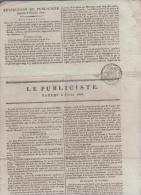 LE PUBLICISTE 06 02 1808 - HAMBOURG - STUTTGART POLYAUTOGRAPHIE - LONDRES IRLANDE - PORTO - UTRECHT - LAYA - 1800 - 1849