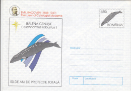 EMIL RACOVITA, EXPLORER, WHALES, COVER STATIONERY, ENTIER POSTAL, 5X, 1997, ROMANIA - Erforscher