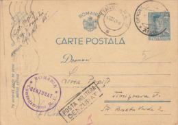 KING MICHAEL, FPO #115,  DOUBLE CENSORED REGIMENT NR 5, MILITARY, PC STATIONERY, ENTIER POSTAL, 1941, ROMANIA - 2de Wereldoorlog (Brieven)