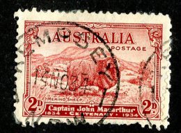 1705x)  Australia 1934 - Sc #147   Used  ( Catalogue $2.00) - Usati