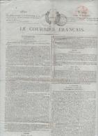 LE COURRIER FRANCAIS 16 09 1822 - LONDRES - TURQUIE - FRANCFORT - LISBONNE - MADRID - ECOLE NORMALE - FACULTE DE DROIT - - 1800 - 1849