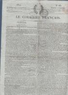 LE COURRIER FRANCAIS 18 09 1822 - BRESIL - ULM - DÔLE JURA - ROUEN INCENDIE CATHEDRALE - THEATRE - 1800 - 1849