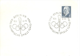 DDR Berlin SST 1964 Olympische Spiele Tokio Fackel Olympische Ringe - Covers & Documents