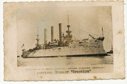 Cuba Spanish American War Real Photo Crusier " Brooklyn " - Cuba