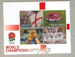 Great Britain - 2003 Rugby Minisheet -on Piece  VERY FINE USED - "sweet Chariot" Postmark - Usati