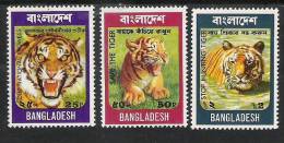 BANGLADESH 1974  Wildlife Preservation, Save The Tiger , SG 52/54, 3v Complete Set, MNH(**). - Bangladesh