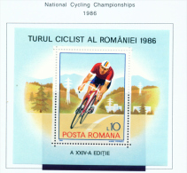 ROMANIA - 1986  Cycle Tour Miniature Sheet  Unmounted Mint - Unused Stamps