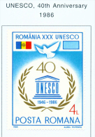 ROMANIA - 1986  UNESCO  Mounted Mint - Unused Stamps