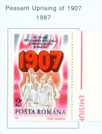 ROMANIA - 1987  Peasant Uprising  Mounted Mint - Unused Stamps