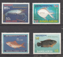 BANGLADESH,  1983,   Fishes, Set 4 V,  MNH, (**). - Bangladesch