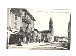 L'ISERE PITTORESQUE - VINAY - LA PLACE Et L'EGLISE - - Vinay