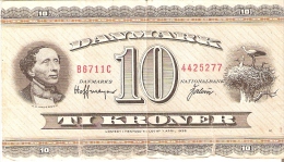 BILLETE DE DINAMARCA DE 10 KRONER DEL AÑO 1936 (BANK NOTE) - Denemarken