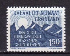 (SA0577) GREENLAND, 1978 (25th Anniversary Of Constitution). Mi # 109. MNH** Stamp - Nuovi