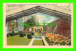 NEW YORK CITY, NY - ENGLISH GARDEN, GARDENS OF THE NATIONS, ROCKEFELLER CENTER - HERBCO CARD CO - - Andere Monumenten & Gebouwen