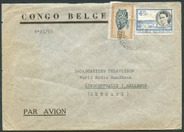 BELGIAN CONGO TO DENMARK Old Air Mail Cover VF - Covers & Documents