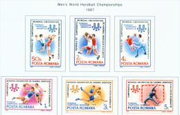 ROMANIA - 1987  Handball  Mounted Mint - Unused Stamps