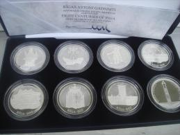 (!) Latvia 10 Latu 1995,1996,1997,1998, 800th Anniversary Riga Silver Coins Full Set  Proof - Letonia