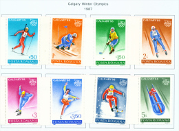 ROMANIA - 1987  Winter Olympic Games  Mounted Mint - Neufs