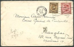 BELGIUM TO CHINA Consular Cover 1933 FVF - Brieven En Documenten