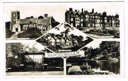 "Sandringham - The Church, Norwich Gates, House West Front, Lake, York Cottage" - Altri & Non Classificati