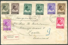 BELGIUM TO NETHERLANDS Registered Cover W/Added Stamp 1936 - Covers & Documents