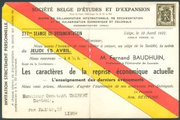BELGIUM Document 1937 VF - Lettres & Documents
