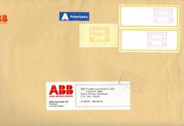 Schweiz 1993 Baden Automatenmarken Brief ABB Asea Brown Boveri Brief Nach Deutschland - Automatic Stamps