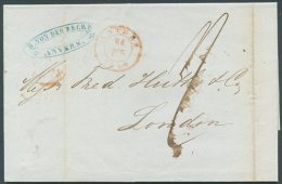 BELGIUM TO GREAT BRITAIN Pre Philatelic Cover 1849 VF - 1830-1849 (Belgique Indépendante)