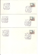 PHOTO - TURIPEX 81 Portimao - Les 3 Oblitérations Des 05 Et 09 Et 13-09-1981 - Maschinenstempel (Werbestempel)