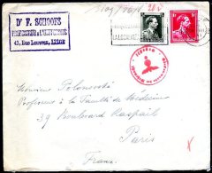 BELGIUM TO FRANCE Censored Cover 1940 VF - Briefe U. Dokumente