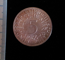 Monnaie Argent  ,5 Mark Allemagne, 1966 - 5 Marchi