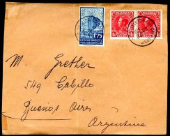 BELGIUM TO ARGENTINA Front Cover 1936 VF - Covers & Documents