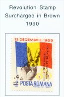 ROMANIA - 1990  Popular Uprising Surch. 4l On 2l  Mounted Mint - Ongebruikt