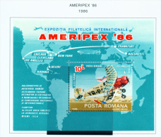 ROMANIA - 1986  Air  Ameripex Stamp Exhibition Miniature Sheet  Unmounted Mint - Unused Stamps