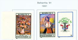 ROMANIA - 1991  Balkanfila  Mounted Mint - Nuevos