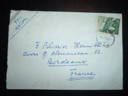 LETTRE POUR LA FRANCE TP AVION 80ST OBL. 3.12.57 - Briefe U. Dokumente