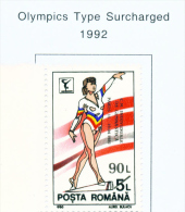 ROMANIA - 1992  Gymnast  Mounted Mint - Ongebruikt