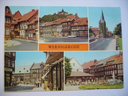 Wernigerode Mehrbildkarte Das Kleineste Haus Westerntorturm Hotel "Gothisches Haus" 1970s Unused - Wernigerode