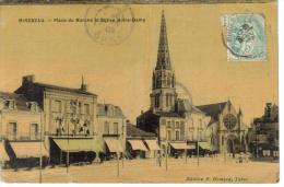 CPA MIREBEAU (Vienne) - Place Du Marché Et église Notre Dame - Mirebeau