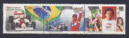 Brasil 1994 YT2213A **  Homenaje A Ayrton Senna. Autos F-1, Bandera. "Quero Melhorar Em Tudo. Sempre" - Ongebruikt