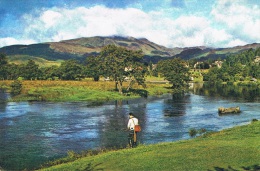 River Teith At CALLANDER, PERTSHIRE, Callander, A Busy Tourist Centre And "gateway" To The Highlands - Circulée, 2 Scans - Stirlingshire