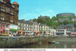 OBAN - Looking Towards McCaig's Tower From The North Pier - Belle Animation - Circulée - Argyllshire